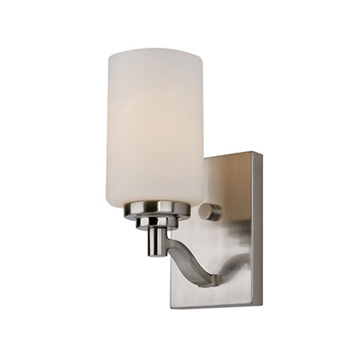 TransGlobe 70521 BN 1 Light Wall Sconce in Brushed Nickel 